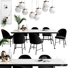 3d Model Dining Tables And Chairs Free Download By Tranthanhtien Table And Chairs Chair Furniture