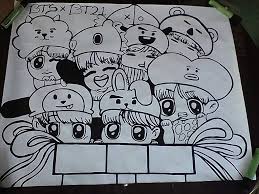 Mang with shooky bt21 buku mewarnai sketsa ilustrasi lukisan. Bts X Bt21 Army S Amino