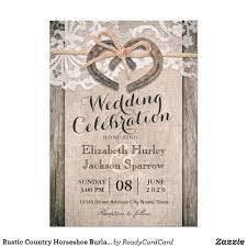 Rustic Country Horseshoe Burlap Lace Wedding Invitation Zazzle Com Burlap Lace Wedding Burlap Lace Wedding Invitations Lace Wedding Invitations