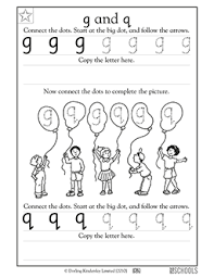 Recognize letters of the alphabet in nonsequential order. Lowercase G And Q Kindergarten Preschool Reading Writing Worksheet Greatschools