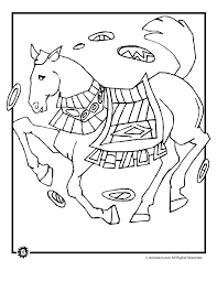 Get crafts, coloring pages, lessons, and more! Fancy Carousel Horse Coloring Page Woo Jr Kids Activities