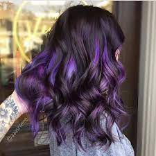 The purple highlights in brown hair with various shades of purple make it quite extraordinary. Pin En Hairstyles For Men And Women