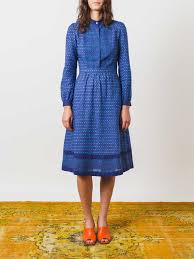 A P C Blue Romy Dress On Body Dresses Womens Dresses Cotton Shirt Dress
