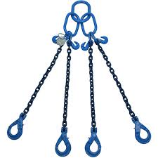 8 4 Tonne Grade 100 4 Leg Chain Sling C W Safety Hooks Chain Brothers Safety Lifting
