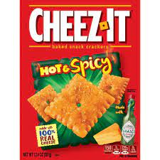 Cheez It Hot Spicy Baked Snack Crackers 12 4oz No Bake Snacks Cracker Snacks Snacks