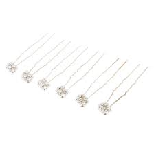 6 Pack Pearl Stone Cluster Hair Pins Claire S