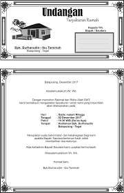 Dalam acara tasyakuran ini, biasanya juga dibarengi dengan acara pemberian nama dan aqiqah. Contoh Surat Undangan Syukuran Rumah Sample Surat Undangan