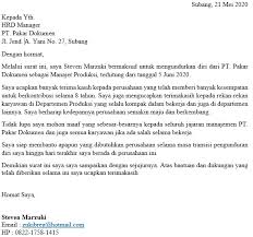 Jika misalnya anda tidak membuat surat tersebut, maka meskipun nantinya anda bisa. Contoh Surat Pengunduran Diri Bermacam Profesi Pakar Dokumen