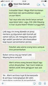 Lagu ulek mayang tiada seram nya. Jarr Rakyatjagarakyat On Twitter Ramai Sangat Duk Buat Thread Ulek Mayang Itulah Ulek Mayang Inilah Aku Terus Whatsapp Penyanyi Asal Ulek Mayang Merangkap Primadona Negeri Terengganu Mami Wan Salmah Untuk Penjelasan Https T Co S56d84dbqx