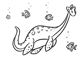 Jurassic world triceratops coloring pages. Dinosaur Marine Plesiosaur Jurassic Period Coloring Pages Stock Illustration Illustration Of Line Funny 66491487