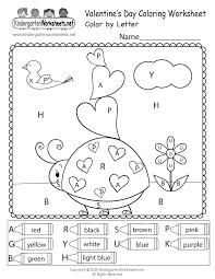 Check spelling or type a new query. Valentine S Day Color By Letter Worksheet For Kindergarten