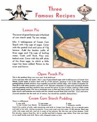 Cream Corn Starch Vintage Recipe Pamphlet Recipecurio Com