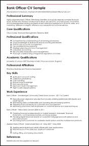 Formatting your cv is necessary to make your document clear, professional and easy to read. Bank Officer Cv Example Myperfectcv
