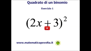 È anche possibile fare clic in un'altra cella per visualizzare il risultato quadrato. Quadrato Di Un Binomio Primo Esercizio Youtube