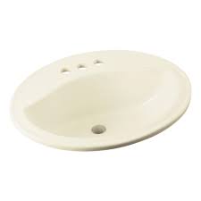 ceramic bathroom sink in biscuit