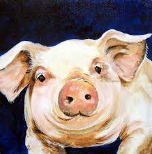 Pig Painting by Susan Duxter - Fine Art America