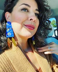 USCB student featured in LOCAL Life magazine with handmade polymer clay  earrings in Hilton Head