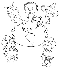 Mapa mudo de américa del norte. Igualdad De Diferentes Grupos Culturales Deberes De Los Ninos Derechos De Los Ninos Dibujos Para Preescolar