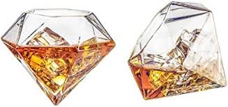 Set of 4 Diamond Whiskey & Wine Glasses