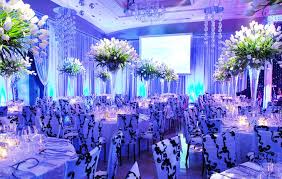 Venetian Ballroom Blue Wedding Decorations White Wedding Decorations Orange Wedding Decorations