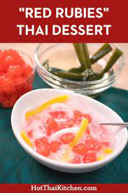red rubies dessert tub tim grob ท บท มกรอบ recipe thai dessert thai recipes dessert asian desserts