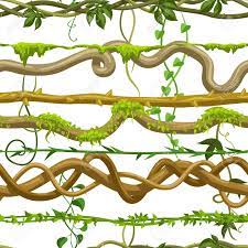 Twisted Wild Lianas Seamless Pattern Jungle Vines Plants Woody Vine Drawing Jungle Drawing Vines