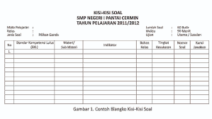 Panduan belajar un smp matematika 2019 zenius blog. Buat Kisi Soal Dengan Word 07 Peersekolah