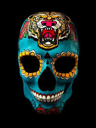 Image 0 Mexican Mask Skull Painting Paper Mache Mask
