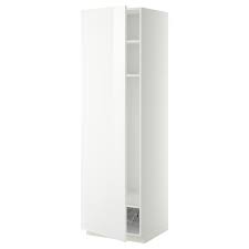 Ikea wire shelving are ideal for storing small products such as test tubes and utensils as well as large items such as fertilizers. Metod High Cabinet W Shelves Wire Basket White Ringhult White Ikea