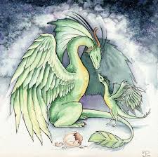 Mother Dragon And Her Dragon Baby Dragon Dreaming Baby Dragon Tattoos Dragon Illustration