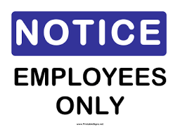 Printable Notice Employees Only Sign Business Signs Printable Signs Signs