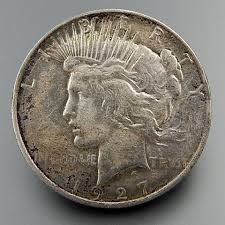 1927 D Peace Silver Dollar Rare Key Date Original Patina Denver Mint Gold Stream Boutique Silver Coins Silver Dollar Old Coins Value