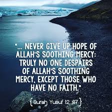 Holy Quran 12 87 ي ا ب ن ي اذ ه ب وا ف ت ح س س وا م ن ي وس ف و أ خ يه و ل ا ت ي أ س وا م ن ر و ح الل Quran Quotes Quran Quran Verses