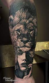 Girl Lion Tattoo Tomasvaitkunas Sleeve Tattoos For Women Lion Tattoo Sleeves Tattoos For Women Half Sleeve