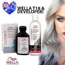Wella T18 Colour Charm Hair Toner Plus Developer T18 Lightest Ash Blonde Hair Toner Ash Blonde Hair Dye Icy Blonde Hair
