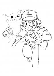 So here are some fresh ash coloring pages. Pikachu And Ash Coloring Pages Pokemon Coloring Pages Colorings Cc