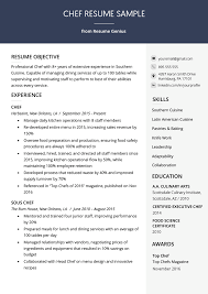 Chef Resume Sample Writing Guide Resume Genius