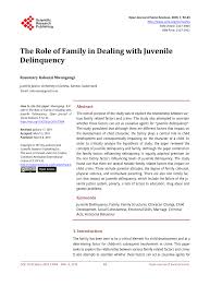 Pdf Open Access The Role Of Family In Dealing With Juvenile Delinquency