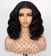 Amazon.com : Arabella 5x6 Wear and Go Glueless Wigs Human Hair 210% Density  Lace Front Wigs Human Hair 100% Deep Curly Wave Wig Pre Cut Lace 12a Real  Pre Bleached New Body
