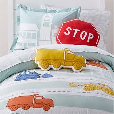It is made of 100% polyester microfiber which makes it soft and provides you with exceptional comfort while you construction themed kids bedding set. Kids Construction Bedding Crate And Barrel