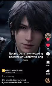 caleb with long hair is so…