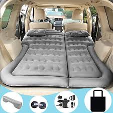 Amazon Com Saygogo Suv Air Mattress Camping Bed Cushion Pillow Inflatable Car Air Bed With Electric Air In 2020 Camping Bed Air Mattress Camping Inflatable Car Bed