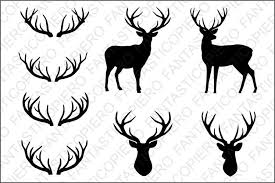 Download Deer Deer Head Svg Files For Silhouette Cameo And Cricut 55225 Cut Files Design Bundles
