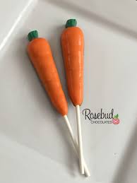 Milk Chocolate Orange Carrot Lollipop Favors Birthday Party Easter Candy Treats Peter Rabbit Party Favors Www Rosebudchocolates Com