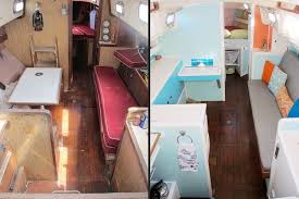 Not Quite Seasoned But Very Well Salted Before Afters Sailboat Interior Boat Interior Boat Decor