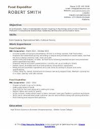 Food expeditor job description template. Food Expeditor Resume Samples Qwikresume