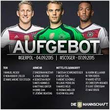 Germany National Team Squad For Europe Qualifiers Against Scotland And Poland