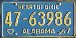 Original Vintage Plates Alabama Department Of Revenue