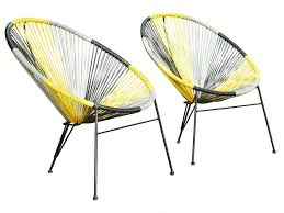 Lot De 2 Chaises De Jardin Alios Ii En Fils De Resine Tresses Noir Chaise De Jardin Chaise Vert De Gris