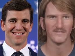 Eli Manning dons makeup, tries out for college football